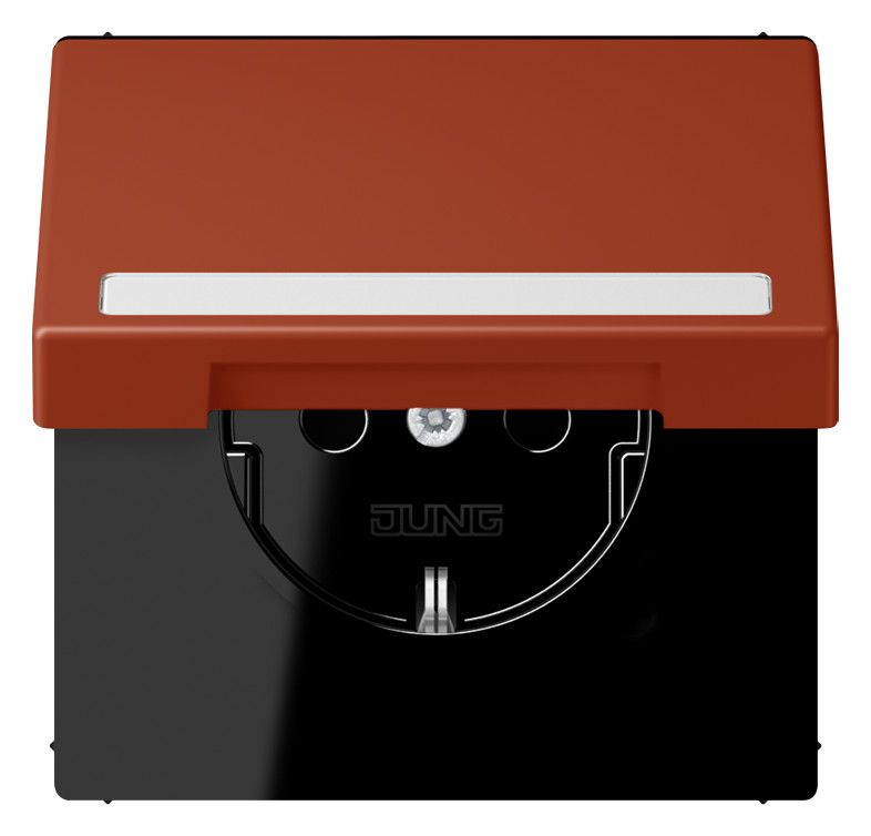 Jung LC1520BFNAKL232 SCHUKO-Steckd.KI m. Klappdeckel m.S