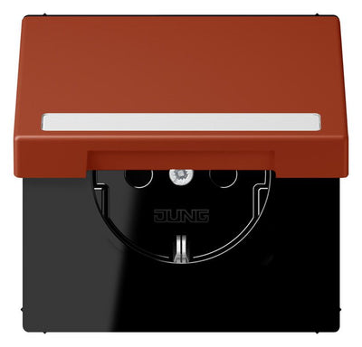 Jung LC1520BFNAKL232 SCHUKO-Steckd.KI m. Klappdeckel m.S