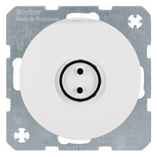 Berker 47442079 Steckdose SCHUKO+Klappd. abtastb.+erh.BS R.1/R.3 polarweiß glänz.