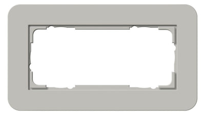 GIRA 1002422 Abdeckrahmen 2f o.Mittelst. E3 Grau/Anthrazit Soft-Touch