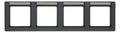 Berker 10246016 Rahmen 4fach m.B-feld waagerecht Q.1 anthrazit samt