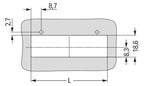 WAGO 831-302 Snap-In-Rahmen, 1-teilig,Rastermaß 7,62mm,lichtgrau