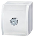 BJ 20EWSL-54 Steckdose m.Sicherheits- Schloss ocean IP44 alpinweiß