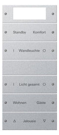 GIRA 221526 Wippenset 5fach Plus (2+3) beschreib. System 55 Farbe Alu (lack.)