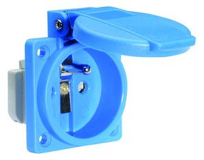 Bals 7111809 Schuko-Anbausteckdose QC16A 3p IP54 blau belg./franz. erh.Ber.schutz
