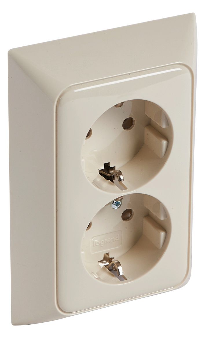 Legrand 776123 SCHUKO Steckdose 2-fach Vpl Creo mandelweiß