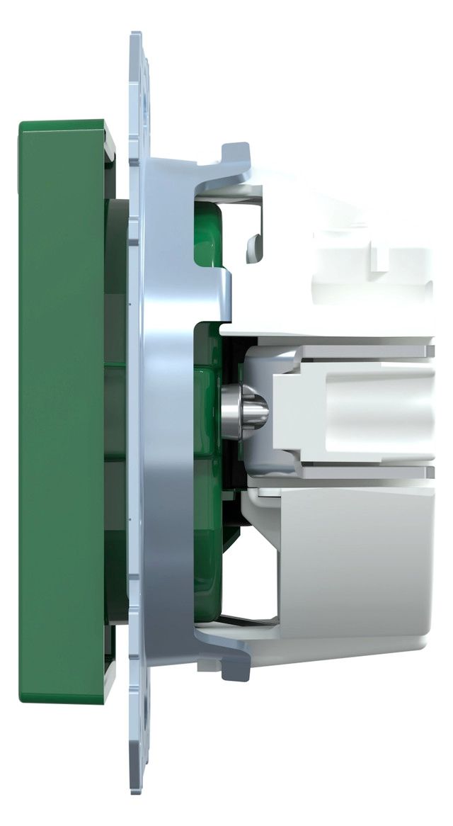 Mert MEG 2303-0304 SCHUKO-Steckdose BRS Sonder Ko.+Schriftf. StK SV grün Sys.M