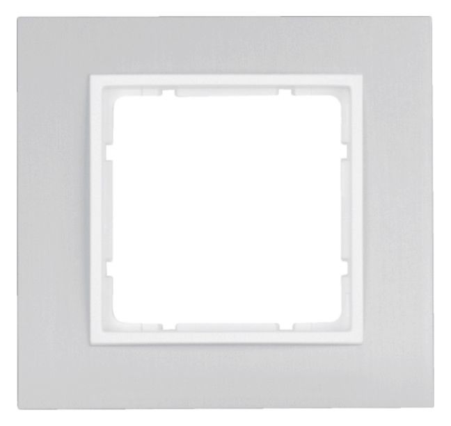Berker 10116914 Rahmen 1fach B.7 Alu/polarweiß