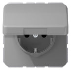 Jung CD1520BFKLGR SCHUKO Steckdose Klappdeckel bruchsicher grau