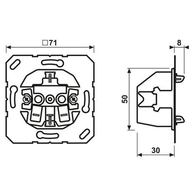 Jung 1520EINS SCHUKO Steckdoseneinsatz