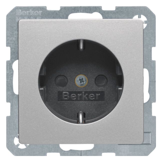 Berker 41236084 Steckdose SCHUKO m.erh.BS u.Liftkl. Q.1/Q.3 alu samt lack