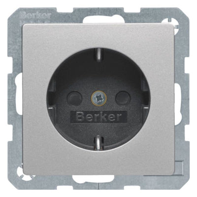 Berker 41236084 Steckdose SCHUKO m.erh.BS u.Liftkl. Q.1/Q.3 alu samt lack