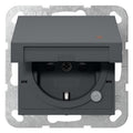 GIRA 455228 SCHUKO-Steckdose KD Kontr.+ Shutter System 55 Anthrazit