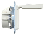 Mert MEG 2312-0319 SCHUKO-Steckdose BRS Klappd.+Schriftf. StK polarweiß gl.S.M