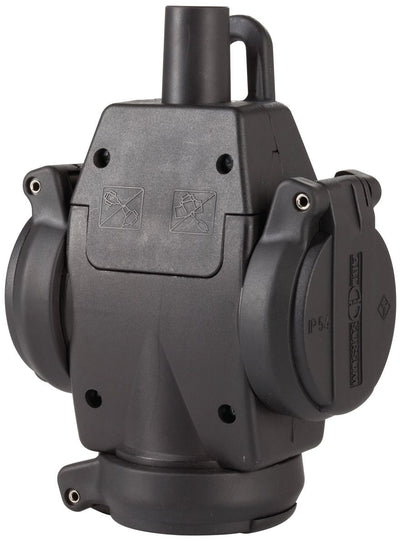 ABL 1173503 SCHUKOProfessional Hänge- kupplung 3f Vollgummi IP54 schwarz