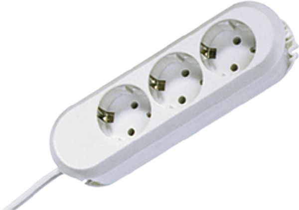 Bachmann 387.270S SELLY 3xSchuko weiß Strom 1,5m
