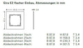 GIRA 1002255 Abdeckrahmen 2f o.Mittelst. flach E2 Farbe Alu