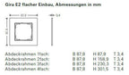 GIRA 1002225 Abdeckrahmen 2f o.Mittelst. flach E2 Reinweiß seidenmatt