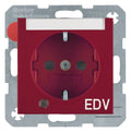 Berker 41108915 Steckdose SCHUKO+LED Kontroll B-feld+erh.BS S.1 rot glänzend
