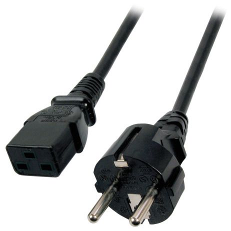 EFB EK511.3 Netzleitung Schuko 180°-C19 180° schwarz 3m 3x1.50qmm