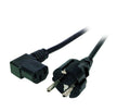EFB EK534.3 Netzleitung Schuko 180°-C13 90° schwarz 3m 3x1.00qmm