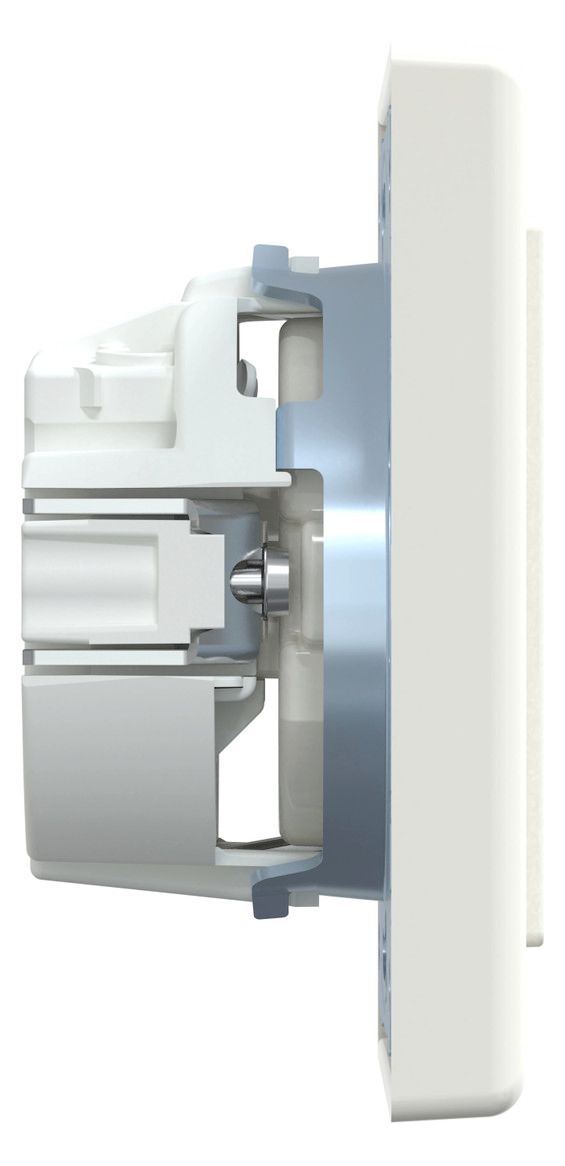 Mert MEG 2301-1419 SCHUKO-Steckdose StK volle Platte polarweiß glänz. M-SMART