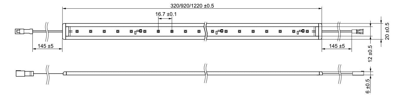 Houben 561700 AluLED IP66/IP67,72LED 3000K 960lm 1220x20x6,2mm 24VDC,120° 13