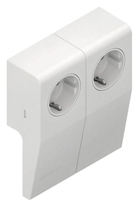 Kleinhuis 1886.3.3 CENTRIC Doppel-SchuKo Steckdose 144x120x43mm ASA RAL9010/9010