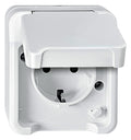 Mert MEG 2300-8019 SCHUKO-Steckdose polarweiß m.BRS AQUASTAR
