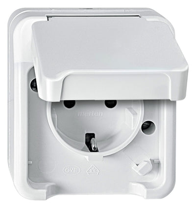 Mert MEG 2300-8019 SCHUKO-Steckdose polarweiß m.BRS AQUASTAR