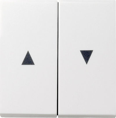 GIRA 029427 Wippe 2fach Pfeil System 55 Reinweiß seidenmatt