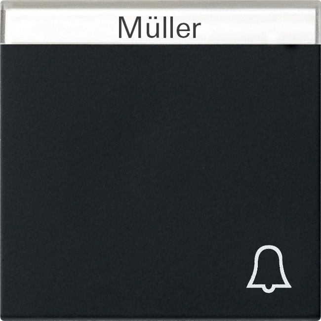 GIRA 0673005 Wippe Symbol Klingel+BSF System 55 Schwarz matt (lackiert)