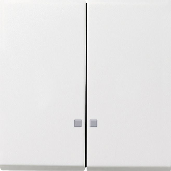 GIRA 0631112 Wippe 2fach Kontrollfenster Flächenschalter Reinweiß glänzend