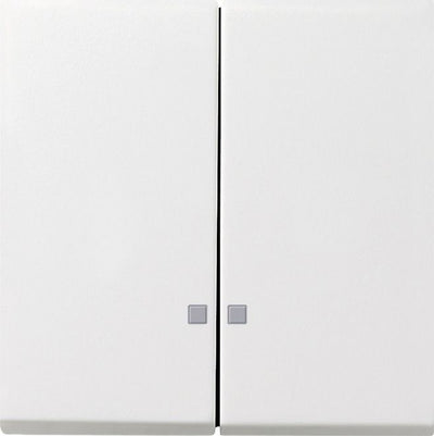 GIRA 0631112 Wippe 2fach Kontrollfenster Flächenschalter Reinweiß glänzend