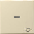 GIRA 020901 Wippe Kontrollfenster+Symbol Steckdose System 55 Cremeweiß glänzend