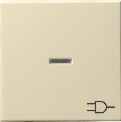 GIRA 020901 Wippe Kontrollfenster+Symbol Steckdose System 55 Cremeweiß glänzend