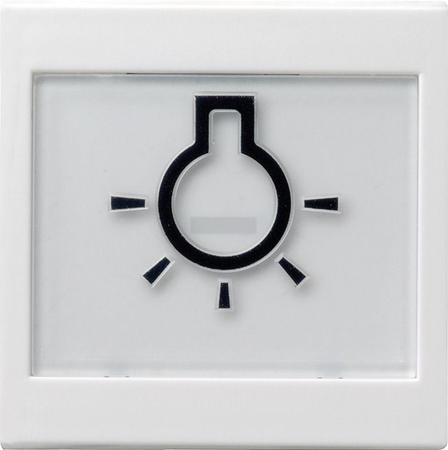 GIRA 021627 Wippe+BSF+Symbol Licht groß tastbar System 55 Reinweiß seidenmatt