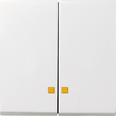 GIRA 063103 Wippe 2fach Kontrollfenster System 55 Reinweiß glänzend