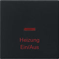 GIRA 0678005 Wippe KF+ Heizung Ein/Aus System 55 Schwarz matt (lackiert)