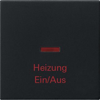 GIRA 0678005 Wippe KF+ Heizung Ein/Aus System 55 Schwarz matt (lackiert)