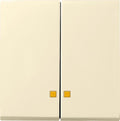 GIRA 063101 Wippe 2fach Kontrollfenster System 55 Cremeweiß glänzend