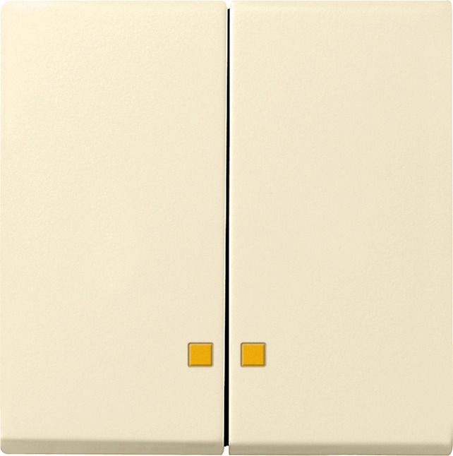 GIRA 063101 Wippe 2fach Kontrollfenster System 55 Cremeweiß glänzend
