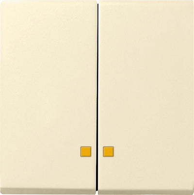 GIRA 063101 Wippe 2fach Kontrollfenster System 55 Cremeweiß glänzend