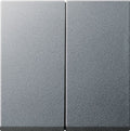 GIRA 026626 Wippe 2fach+Set IP44 Standard 55,E2 Farbe Alu