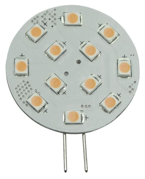 S&H 35011 LED-Leuchtmittel 12SMD Modul Ø30mm G4 10-30VDC 10-18VAC 2W 3000K