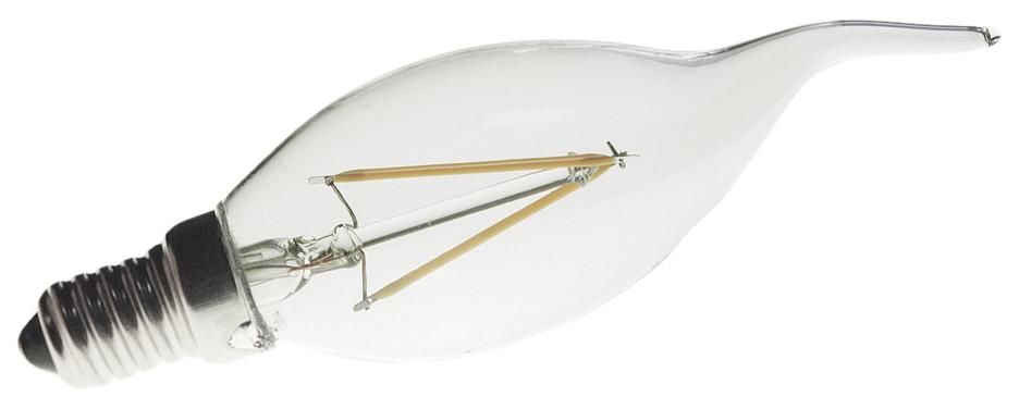 S&H 38902 LED-Windstoßkerzenform Filament 35x115mm E14 220-240VAC 2W