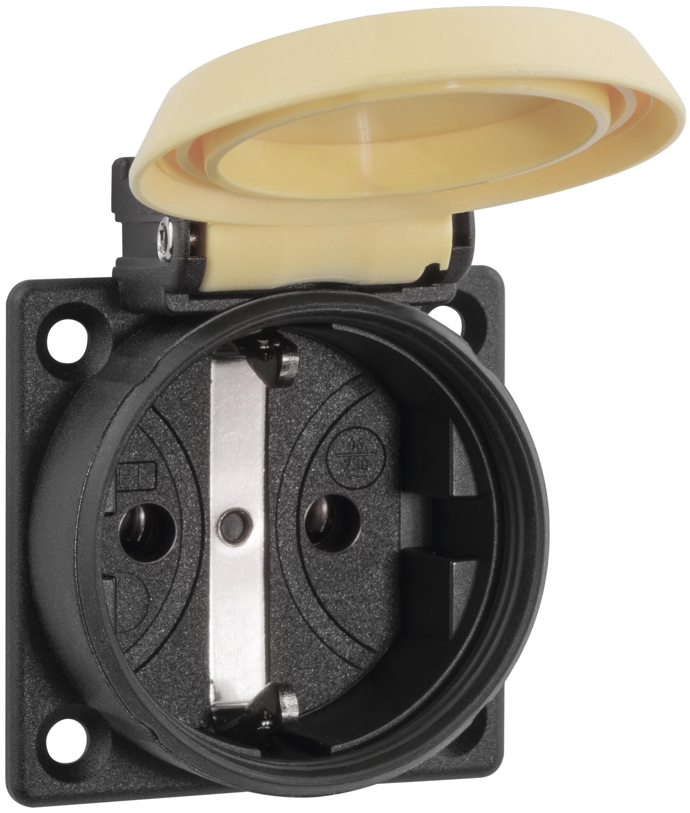ABL 1561030 SCHUKOplus Professional Einbausteckdose Elamid 2K IP54 gelb