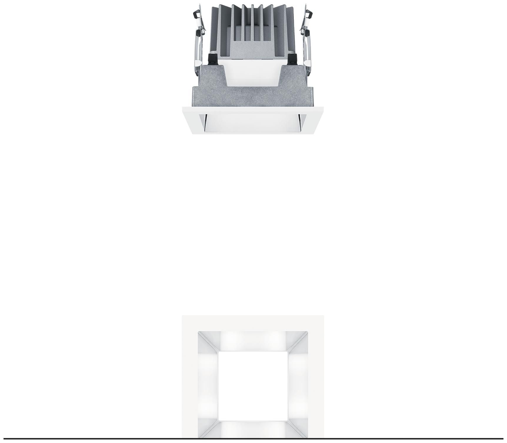 Zumtobel PANOS EVO Q100L 9W LED830 LDO AL WH LED Einbauleuchte 62907037