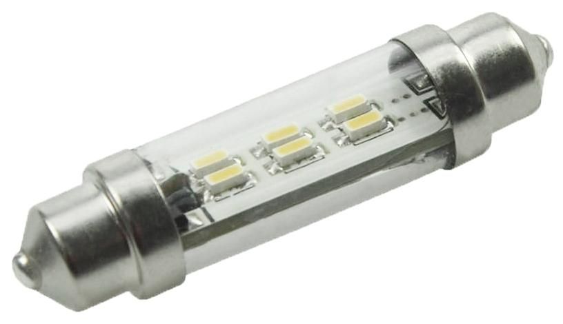 S&H 33823 LED-Soffitte 3SMD Ø10mmx42mm S8,5 10-30VDC 10-18VAC 0,5W 3000K dimmb