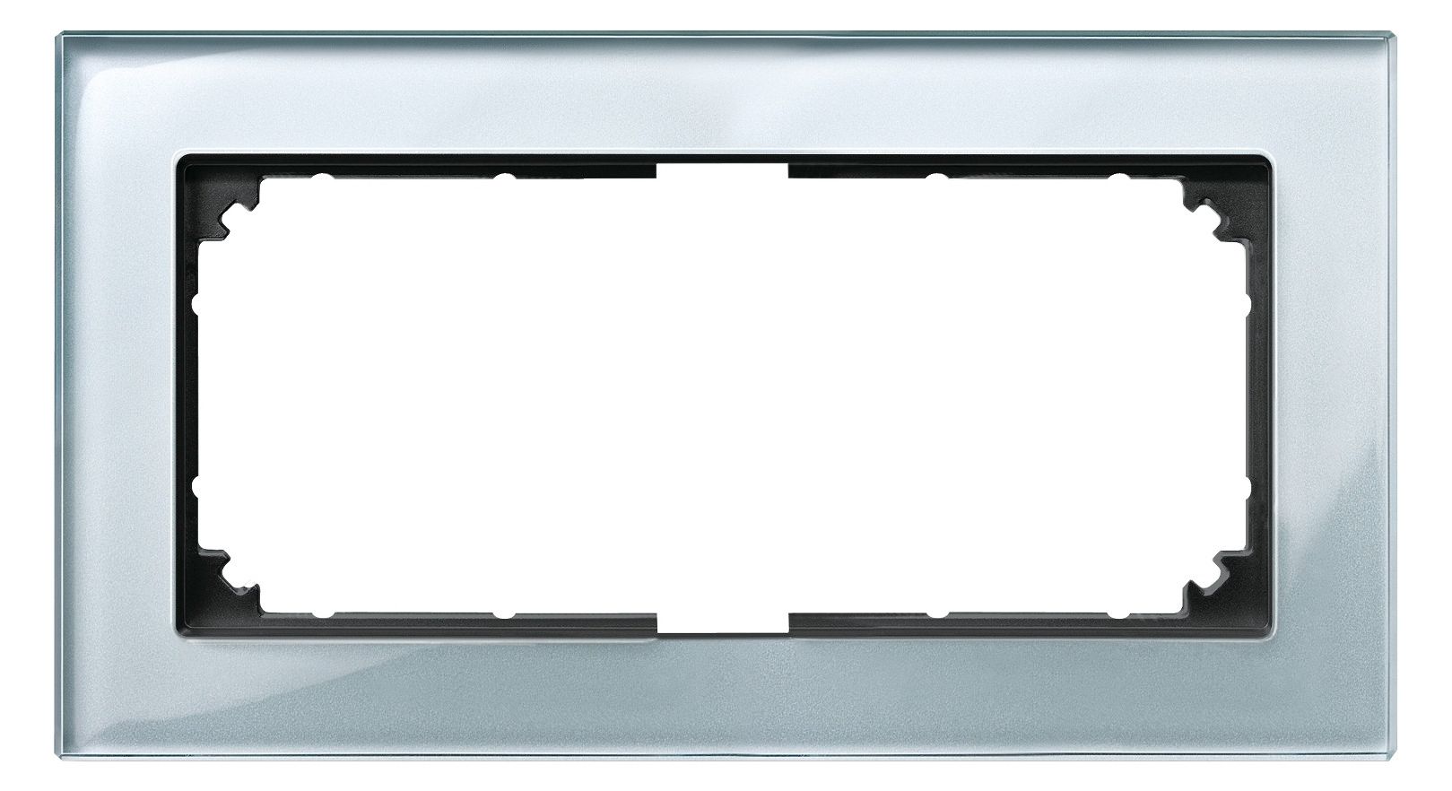 Mert 487860 M-PLAN-Echtglasrahmen 2f o.Mittelsteg Diamantsilber